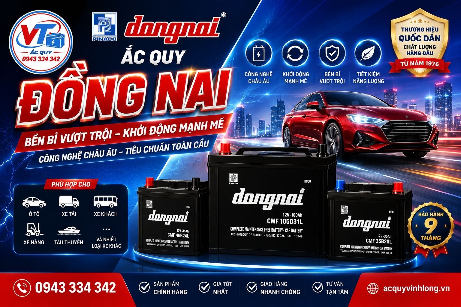 đại lý ắc quy đồng nai tại vĩnh long