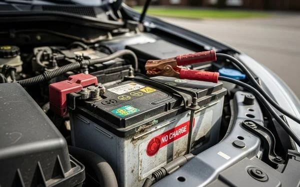 Cách nhận biết ắc quy ô tô bị yếu qua dấu hiệu đề khó nổ, đèn yếu, hết điện nhanh. Hướng dẫn kiểm tra và thay ắc quy ô tô tại Vĩnh Long.