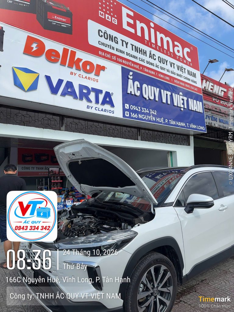 Thay ắc quy Toyota Corolla Cross tại Vĩnh Long - Ắc quy VT